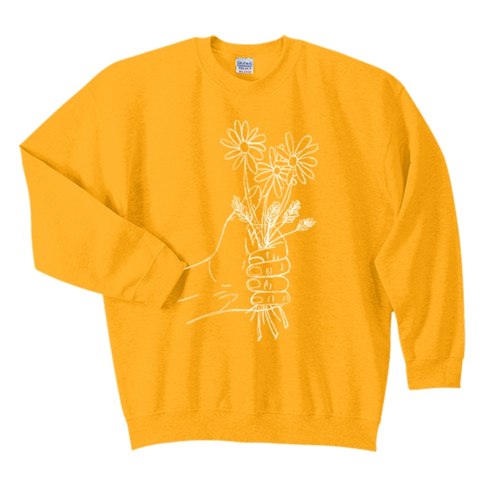 Marla Catherine mercy yellow flower sweatshirt